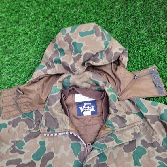 Vintage 80s Woolrich Duck Hunter Camo Hooded Parka Jacket Mens XL Insulated USA - Picture 3 of 11